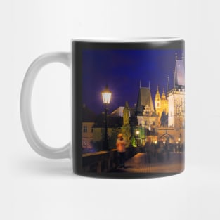 Charles Bridge at night Mug